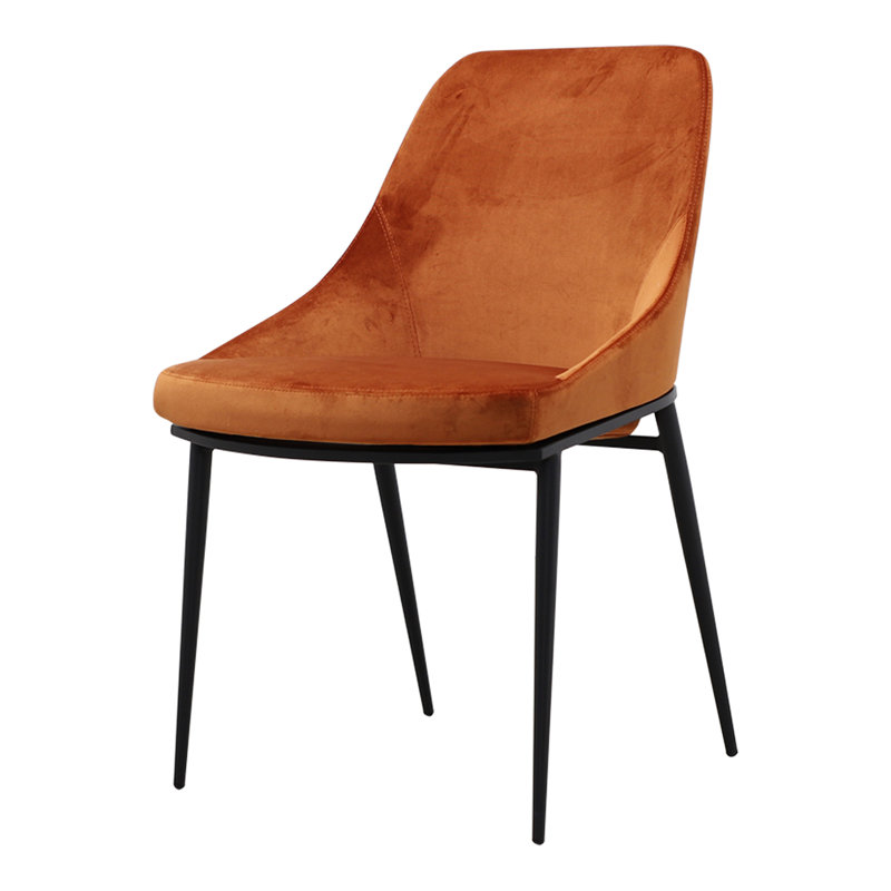 Upholstered Dining Chair, Burnt Orange