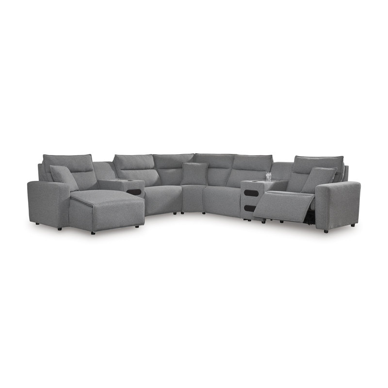 Canapé modulaire inclinable électrique avec méridienne 7 pièces Modmax, Orienté à gauche (vu de face)