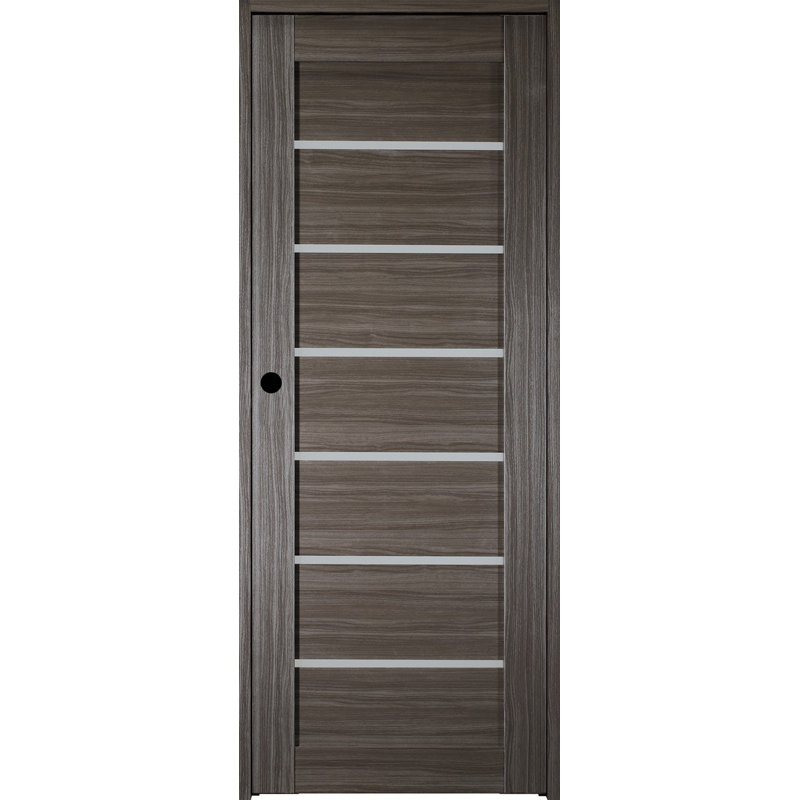 Porte standard lambrissée préfinie en verre Alba, 17,75 po x 95,24 po
