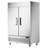 Coolski 54.4 Inch Commercial Freezer, Reach-in Freezer Upright with 2 Doors, 49 cu.ft. Capacity Fan Cooling Stainless Steel