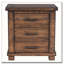 Table de chevet rustique en bois massif récupéré à trois tiroirs