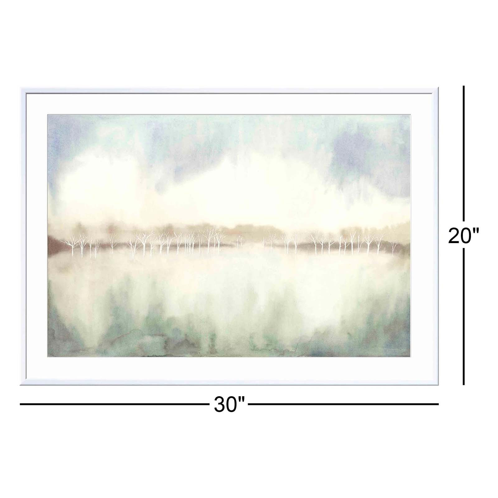 Mid Morning Mist I by Grace Popp, White, 20"H x 30"W