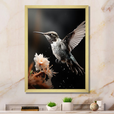 «Borgata Black White Hummingbird Energetic», reproduction sur toile