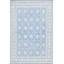 Tapis bleu lavable à motif géométrique tissé à motif géométrique bleu-717824257