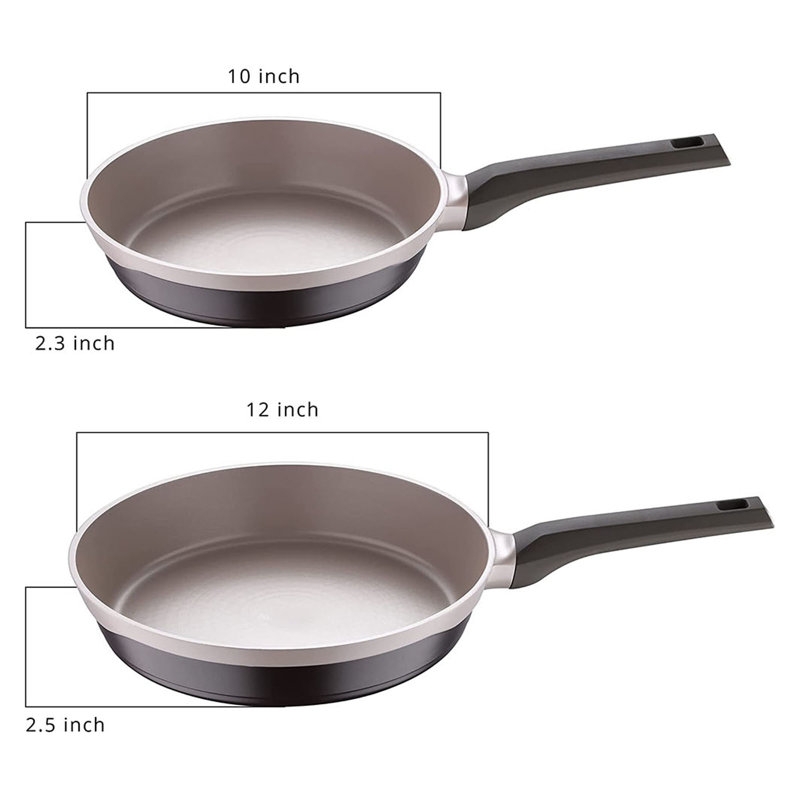 Aluminum Non-Stick Frying Pan Set, Brown