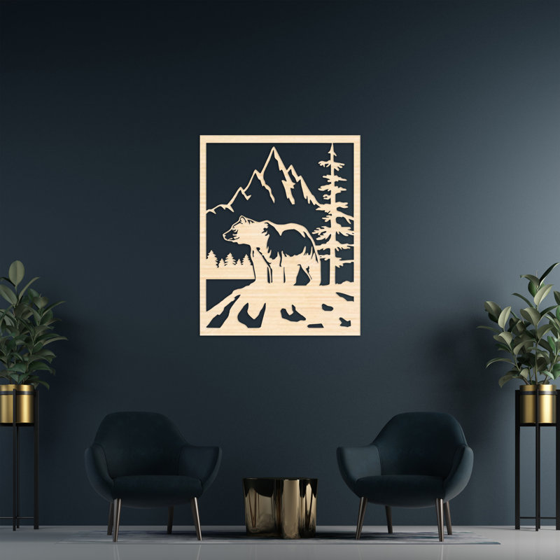 Handmade Wall Decor on ACM, 32" H x 25.3" W x 0.25" D, Black