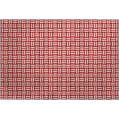 Premium Machine Washable Prisco Red Rug