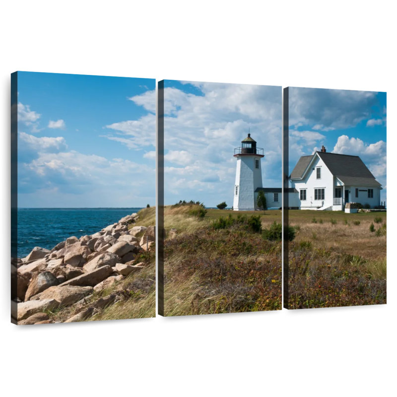 Aletra Coastal Cape Cod Lighthouse, 28" H x 45" W