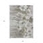 Tapis extérieur lavable floral taupe 8 pi x 10 pi ivoire et brun clair