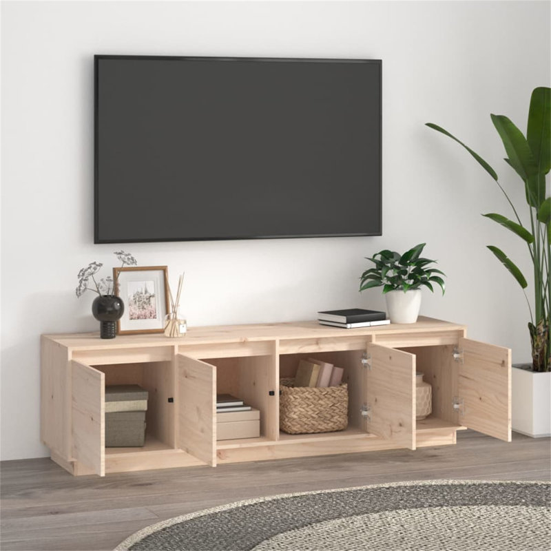 Catalya Unfinished TV Stand for TVs up to 55", Natural Wood