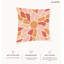 Coussin décoratif intérieur / extérieur en polyester à motif floral rétro Retro