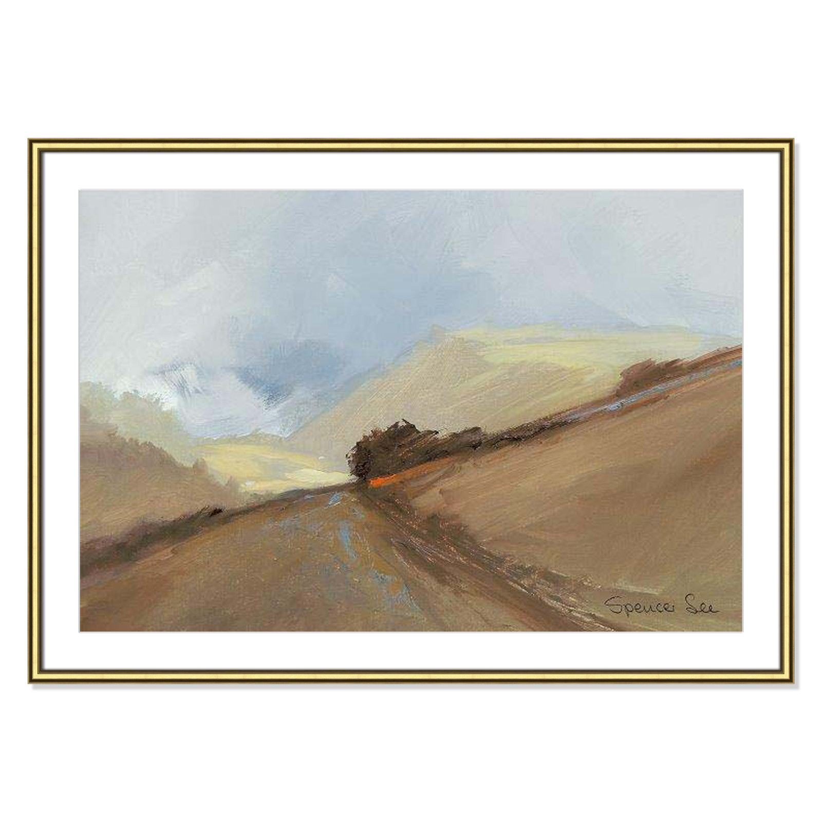 Heaven And Earth II by Spencer Lee, Gold Framed, 30.75" H x 42.75" W x 0.75" D