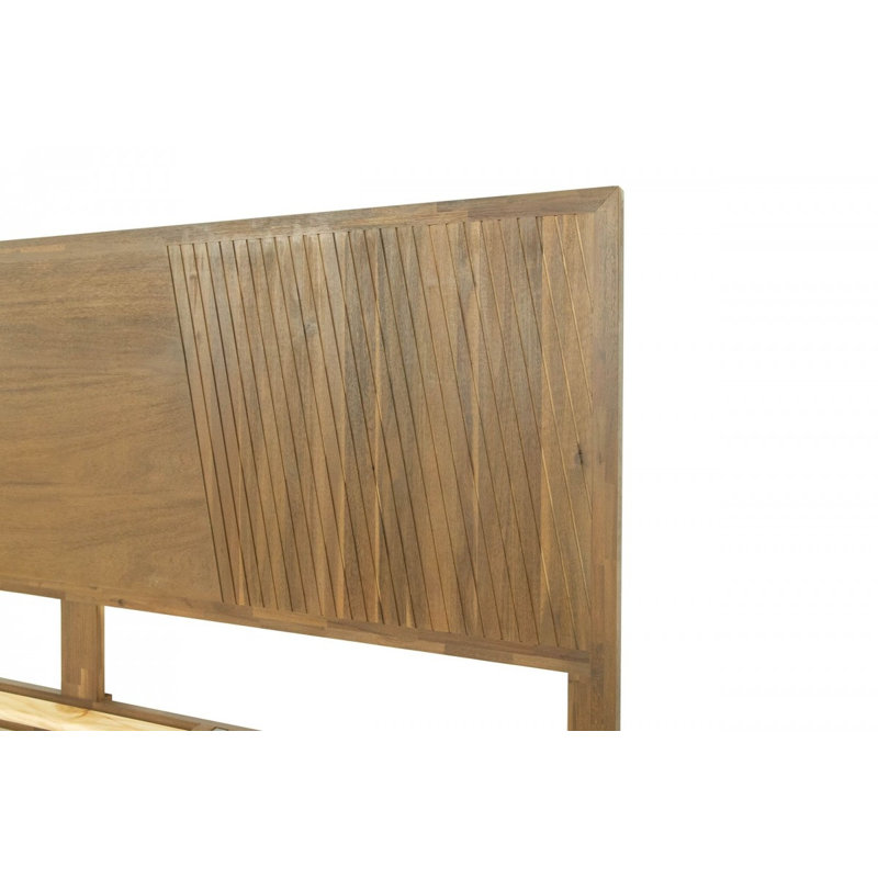 Natural Wood King Bed Frame