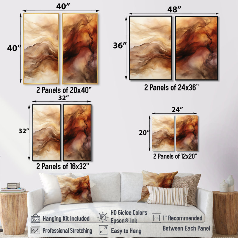 Maroon, obscurité, aquarelle, nuages, turquoise, art mural moderne, H 40 po x l 40 po, Toile tendue, Ne s’applique pas