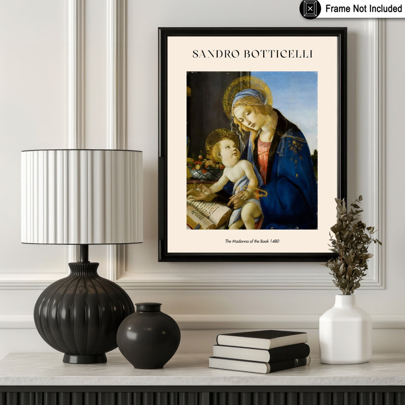 Sandro Botticelli - La Madone du livre, Unframed, Poster, 16"H x 20"W