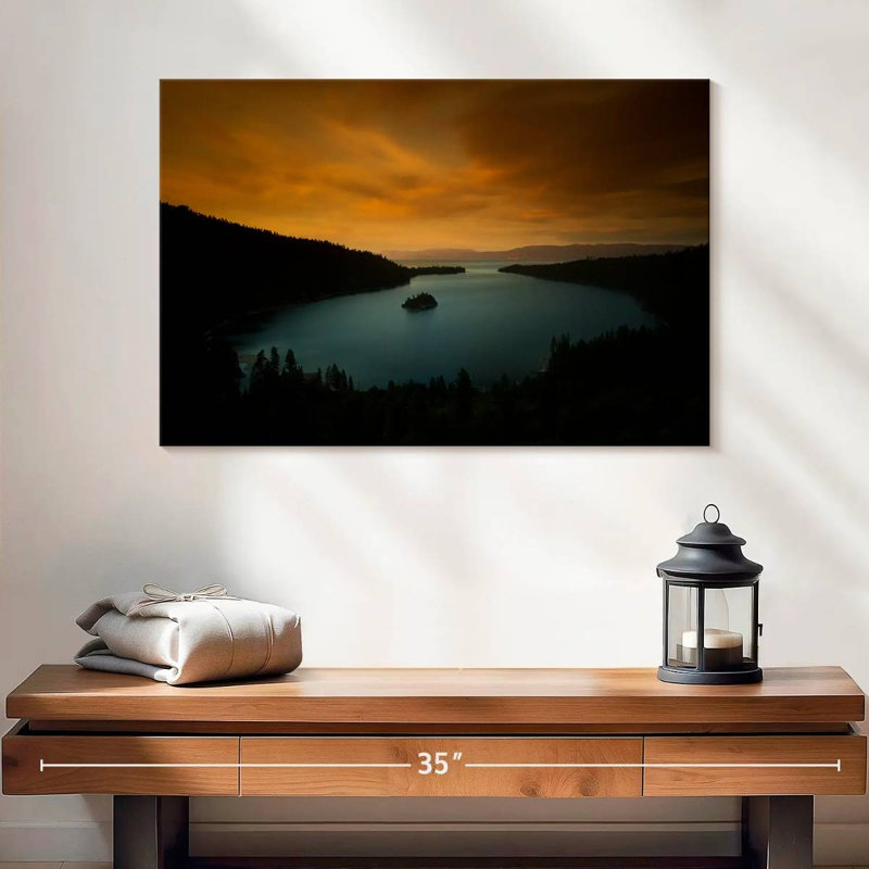 Alvord Lake Tahoe à la tombée de la nuit, H 16 po x l 24 po