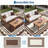 Scalloped Border Outdoor Rug - Waterproof Reversible Patio Mat, UV & Stain Resistant, Easy Rinse Deck Carpet for Backyard, Poolside, Camping-722108147-722108158