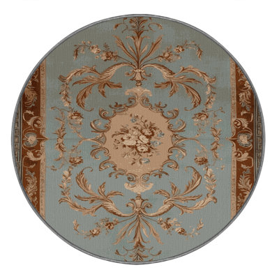 Machine Washable French Gray Area Rug