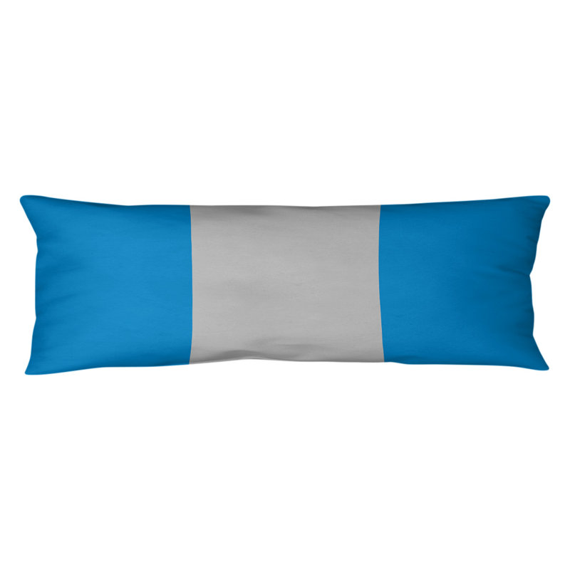 Stripes Medium Polyester/Polyfill Body Pillow, Blue and Silver, NFL Stripes Football