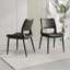 Ensemble de deux chaises de salle à manger confortables avec repose-pieds en métal et dossier ergonomique, idéales pour les restaurants, les cuisines et les bureaux-125401013