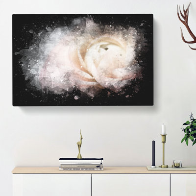 Pink Ranunculus Flower - Wrapped Canvas