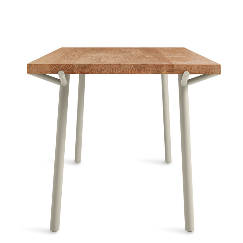 Branch Solid Oak Dining Table, 33" W x 91" L, Oak, White
