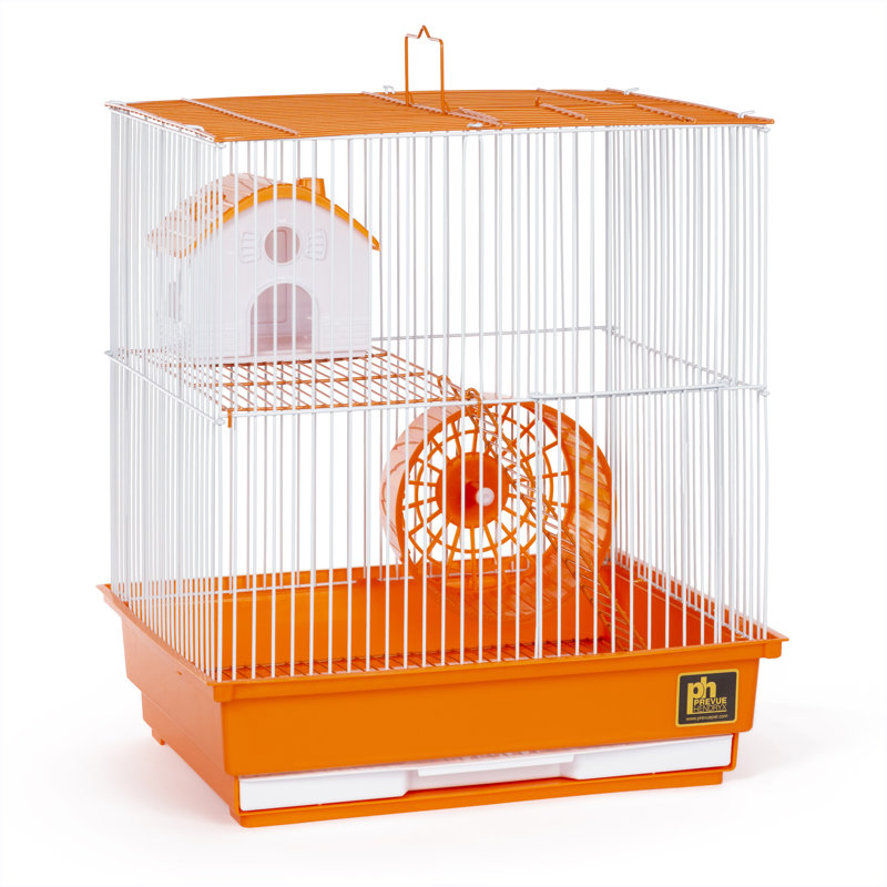 Cage à souris avec rampe Kalish, Orange / blanc