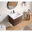 Meuble-lavabo mural, assemblage facile, tiroir à fermeture en douceur avec glissières de qualité supérieure, fabrication en bois robuste, emballage sécuritaire sans lavabo