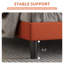 Lit plateforme tapissier Toderick avec aile de luxe et mélange de lin-985124335-985124330