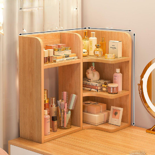 Wood 11 Compartment Makeup Organizer