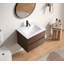 Meuble-lavabo mural, assemblage facile, tiroir à fermeture en douceur avec glissières de qualité supérieure, fabrication en bois robuste, emballage sécuritaire sans lavabo