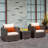 Alycen 2 - Person Patio Conversation Set with Cushions-754573445-726803152