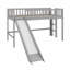 Lit mezzanine bas avec échelle et toboggan-327209737