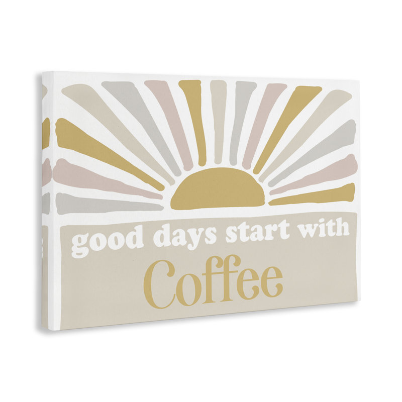 Art mural sur toile Good Days Coffee par Elizabeth Medley, H 24 po x l 36 po