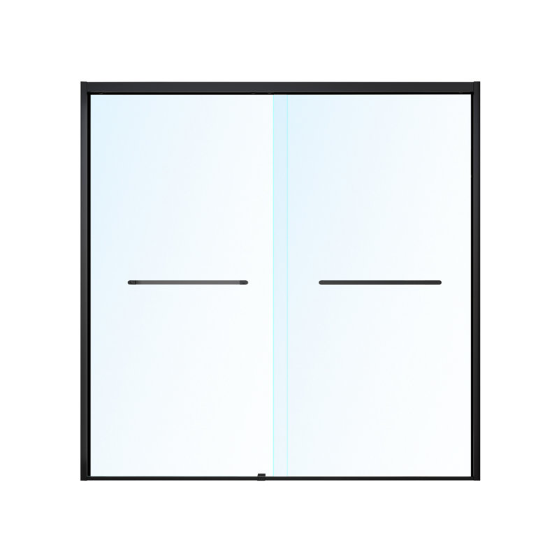 56-60*60 INCH Frame Double Sliding Soft-Close Shower Doors, Bathroom Sliding Shower Door,  (6Mm) Thick SGCC Tempered Glass Door For Bathroom Door