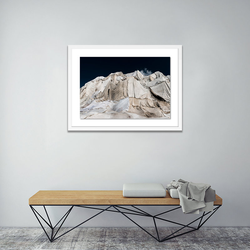 Behind the Cold Veil II Framed Photographic Print, 50" H x 72" W x 2.5" D, White