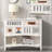 White Rectangular Solid Wood Console Table-758825956