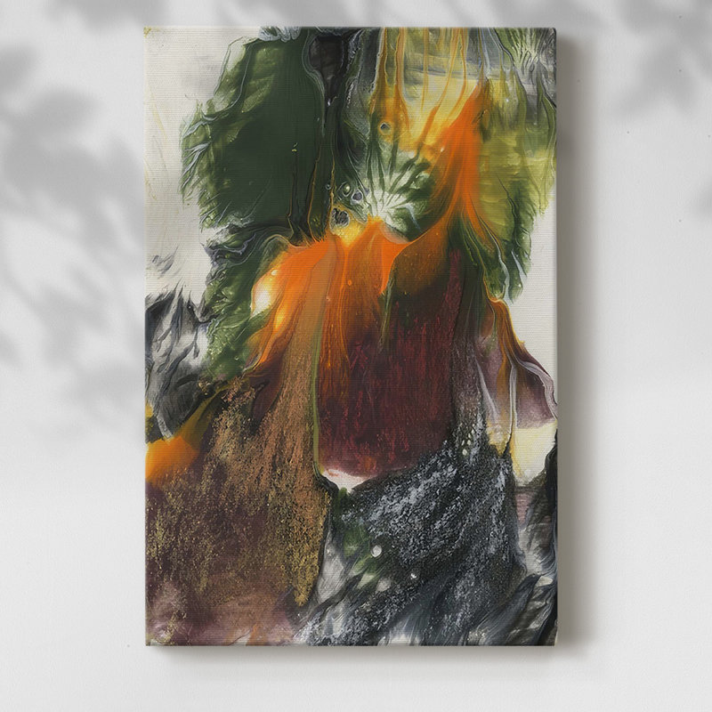 Orange vert I, reproduction d'art sur toile, H 12 po x l 8 po