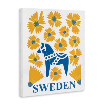 Swedish Folk Flowers Canvas, design by Omar Escalante