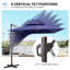Parasol double déporté de 3,35 m x 2,74 m, base incluse-1470335249