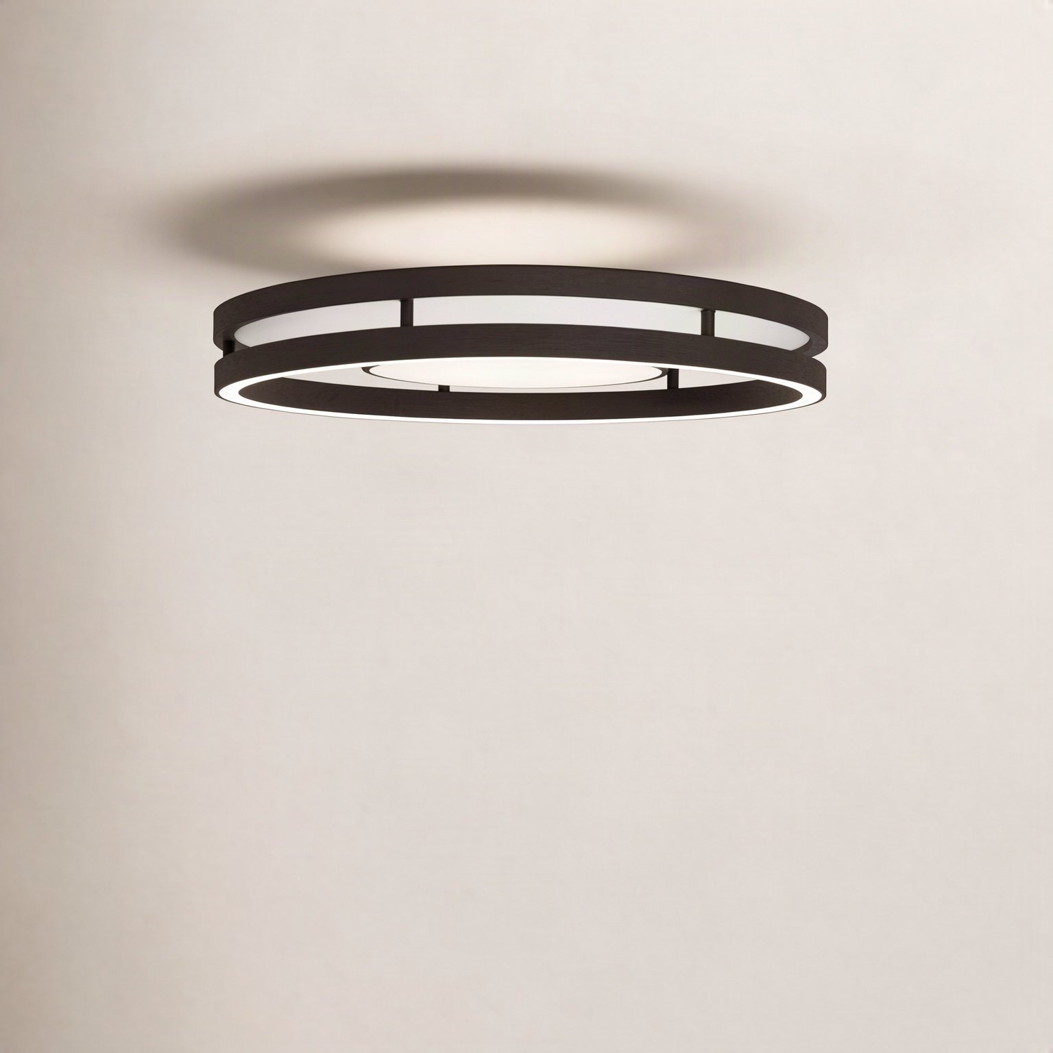 Recess Single Light Flush Mount, Black