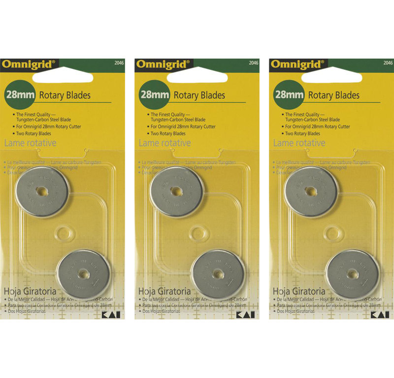 Omnigrid Rotary Replacement Blades 6-Pack, 28 mm