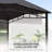 Outsunny Soft Top Patio Gazebo Outdoor Canopy with Unique Geometric Design Roof, All-weather Steel Frame
