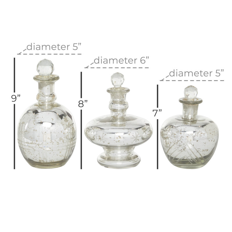 Abigail Decorative Glass Jars Set