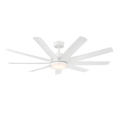 Geovanni 60” Indoor/Outdoor LED Smart Ceiling Fan — Matte White