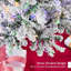 Sapin de Noël artificiel pré-éclairé avec flocons de neige, lumières DEL 2 en 1 blanches et multicolores, aspect neige-1151056944
