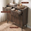Buffet moderne avec portes cannelées, buffet avec rangement, crédence contemporaine pour salle à manger, cuisine et salon-681847616-681847622