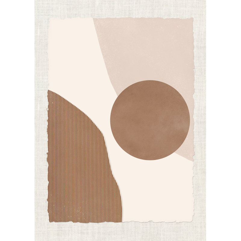 Abstract Shapes - Print, Natural Oak Framed, 46.4cm H x 63.8cm W x 1cm D