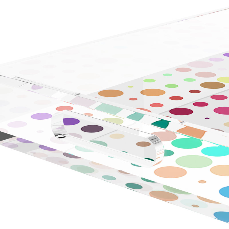 Mod Confetti Andre Acrylic Rectangle Decorative Tray, 12.5"W x 7.75"D x 2"H