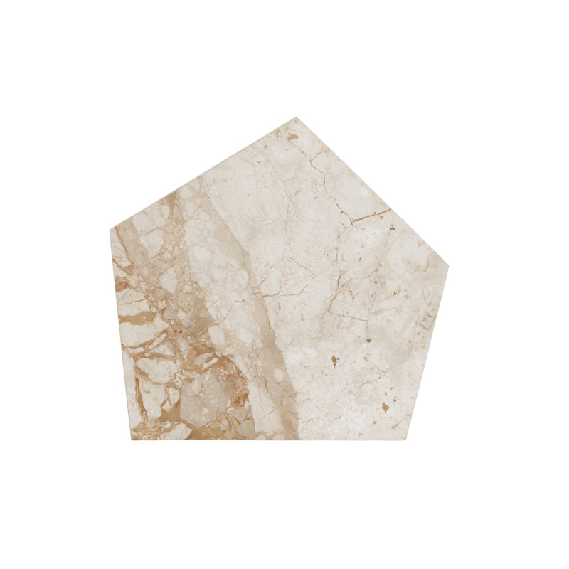 BRANDO End Table, Desert Taupe Marble